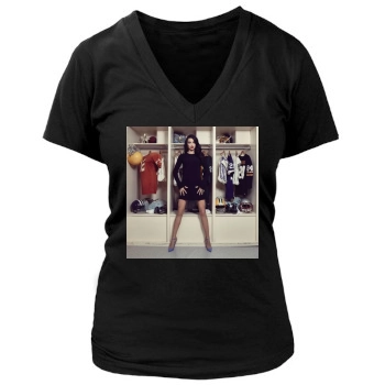 Adriana Lima Women's Deep V-Neck TShirt