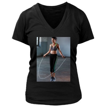 Adriana Lima Women's Deep V-Neck TShirt