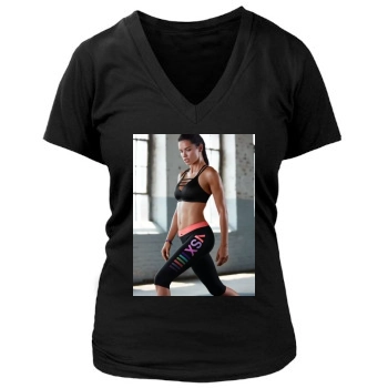 Adriana Lima Women's Deep V-Neck TShirt