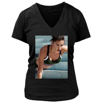 Adriana Lima Women's Deep V-Neck TShirt