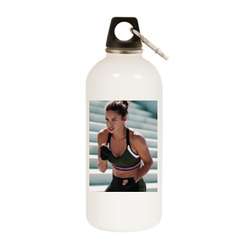 Adriana Lima White Water Bottle With Carabiner