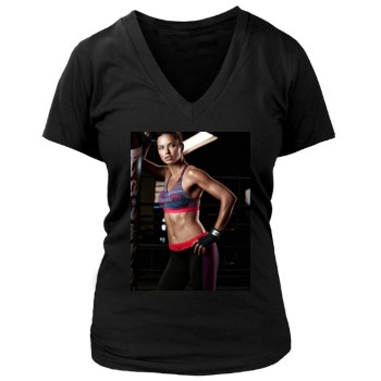 Adriana Lima Women's Deep V-Neck TShirt