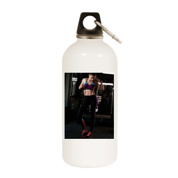 Adriana Lima White Water Bottle With Carabiner