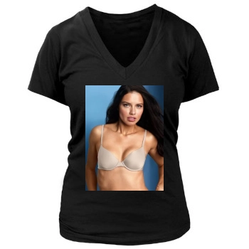 Adriana Lima Women's Deep V-Neck TShirt