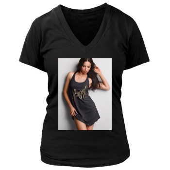 Adriana Lima Women's Deep V-Neck TShirt