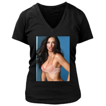 Adriana Lima Women's Deep V-Neck TShirt