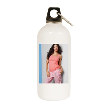 Adriana Lima White Water Bottle With Carabiner