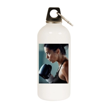 Adriana Lima White Water Bottle With Carabiner