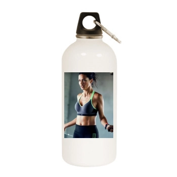 Adriana Lima White Water Bottle With Carabiner