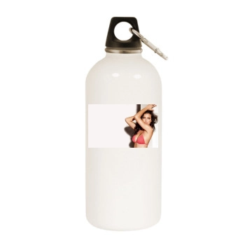 Adriana Lima White Water Bottle With Carabiner