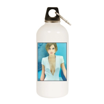 Keira Knightley White Water Bottle With Carabiner