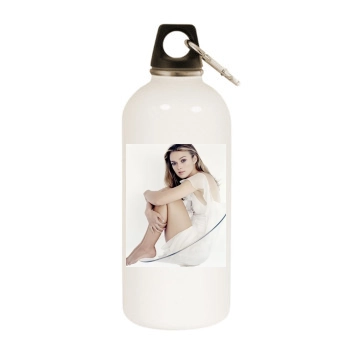 Keira Knightley White Water Bottle With Carabiner