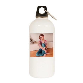 Keira Knightley White Water Bottle With Carabiner