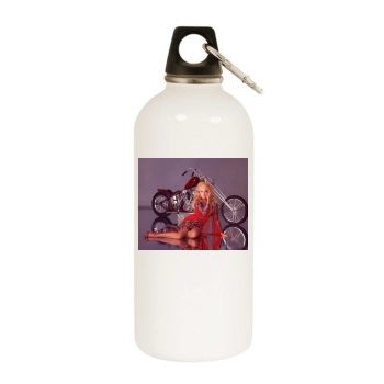Ann-Margret White Water Bottle With Carabiner