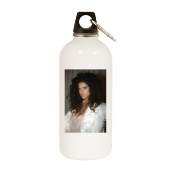 Adriana Lima White Water Bottle With Carabiner