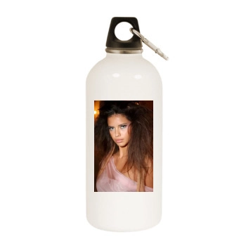 Adriana Lima White Water Bottle With Carabiner