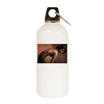 Adriana Lima White Water Bottle With Carabiner