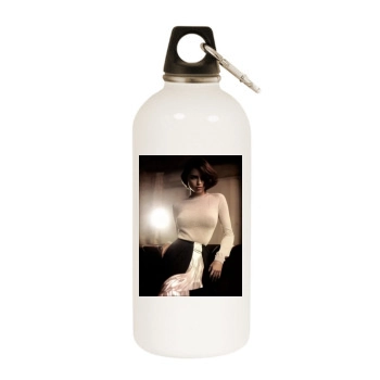 Adriana Lima White Water Bottle With Carabiner