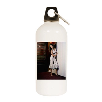 Adriana Lima White Water Bottle With Carabiner