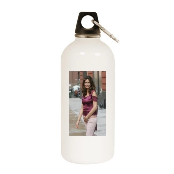 Adriana Lima White Water Bottle With Carabiner