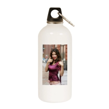 Adriana Lima White Water Bottle With Carabiner