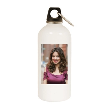 Adriana Lima White Water Bottle With Carabiner