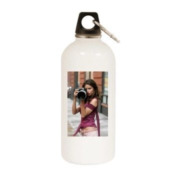 Adriana Lima White Water Bottle With Carabiner