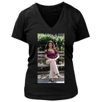 Adriana Lima Women's Deep V-Neck TShirt