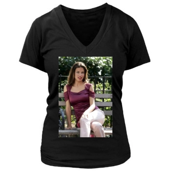 Adriana Lima Women's Deep V-Neck TShirt