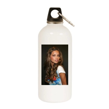 Adriana Lima White Water Bottle With Carabiner