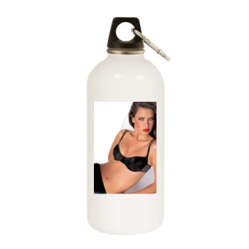 Adriana Lima White Water Bottle With Carabiner