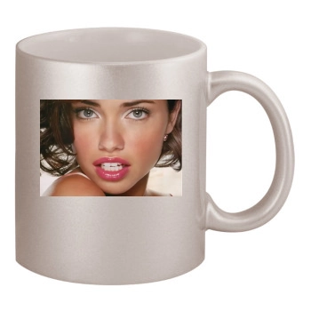 Adriana Lima 11oz Metallic Silver Mug