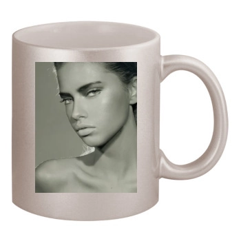 Adriana Lima 11oz Metallic Silver Mug