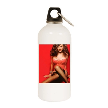 Krista Allen White Water Bottle With Carabiner