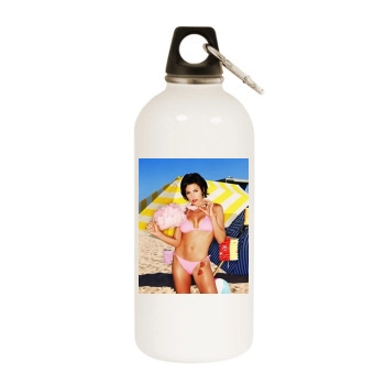 Krista Allen White Water Bottle With Carabiner