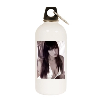 Krista Allen White Water Bottle With Carabiner