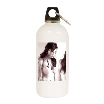 Krista Allen White Water Bottle With Carabiner