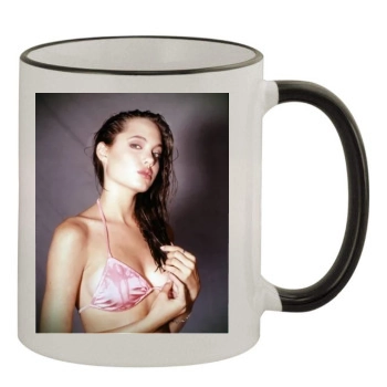 Angelina Jolie 11oz Colored Rim & Handle Mug