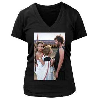 Angelina Jolie Women's Deep V-Neck TShirt