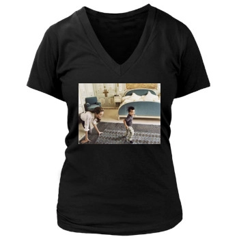 Angelina Jolie Women's Deep V-Neck TShirt