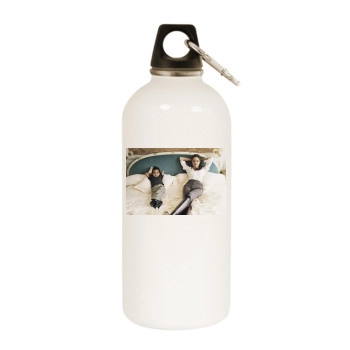 Angelina Jolie White Water Bottle With Carabiner