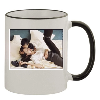 Angelina Jolie 11oz Colored Rim & Handle Mug