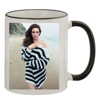 Angelina Jolie 11oz Colored Rim & Handle Mug