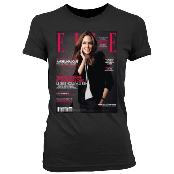 Angelina Jolie Women's Junior Cut Crewneck T-Shirt