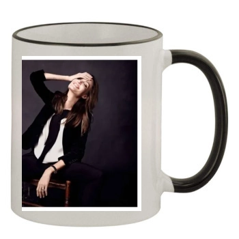 Angelina Jolie 11oz Colored Rim & Handle Mug