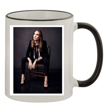 Angelina Jolie 11oz Colored Rim & Handle Mug