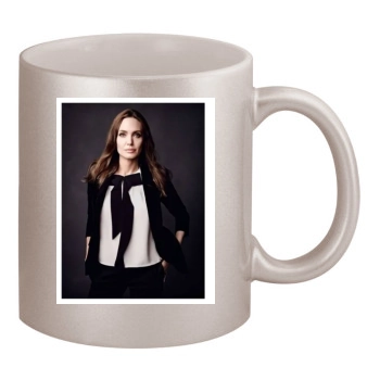 Angelina Jolie 11oz Metallic Silver Mug