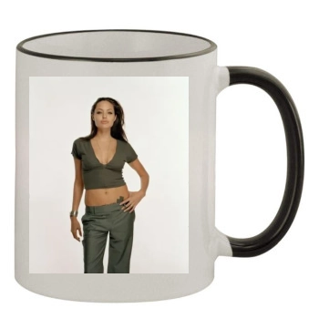 Angelina Jolie 11oz Colored Rim & Handle Mug