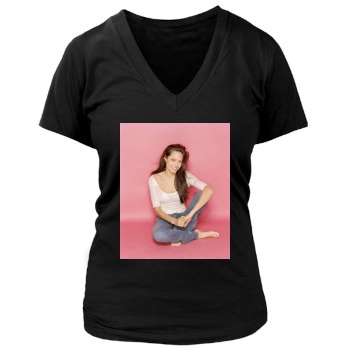 Angelina Jolie Women's Deep V-Neck TShirt