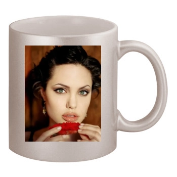 Angelina Jolie 11oz Metallic Silver Mug